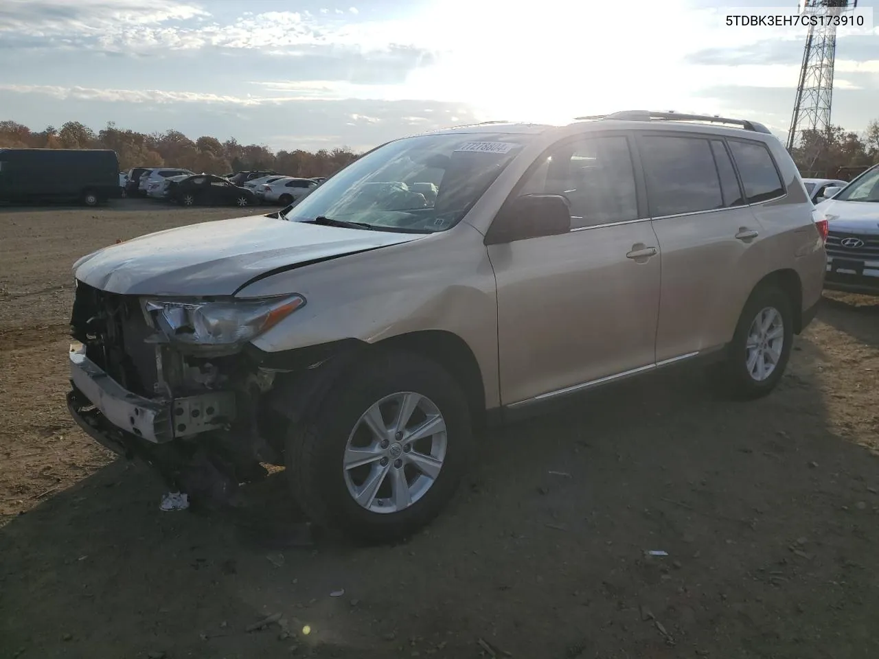 2012 Toyota Highlander Base VIN: 5TDBK3EH7CS173910 Lot: 77278804