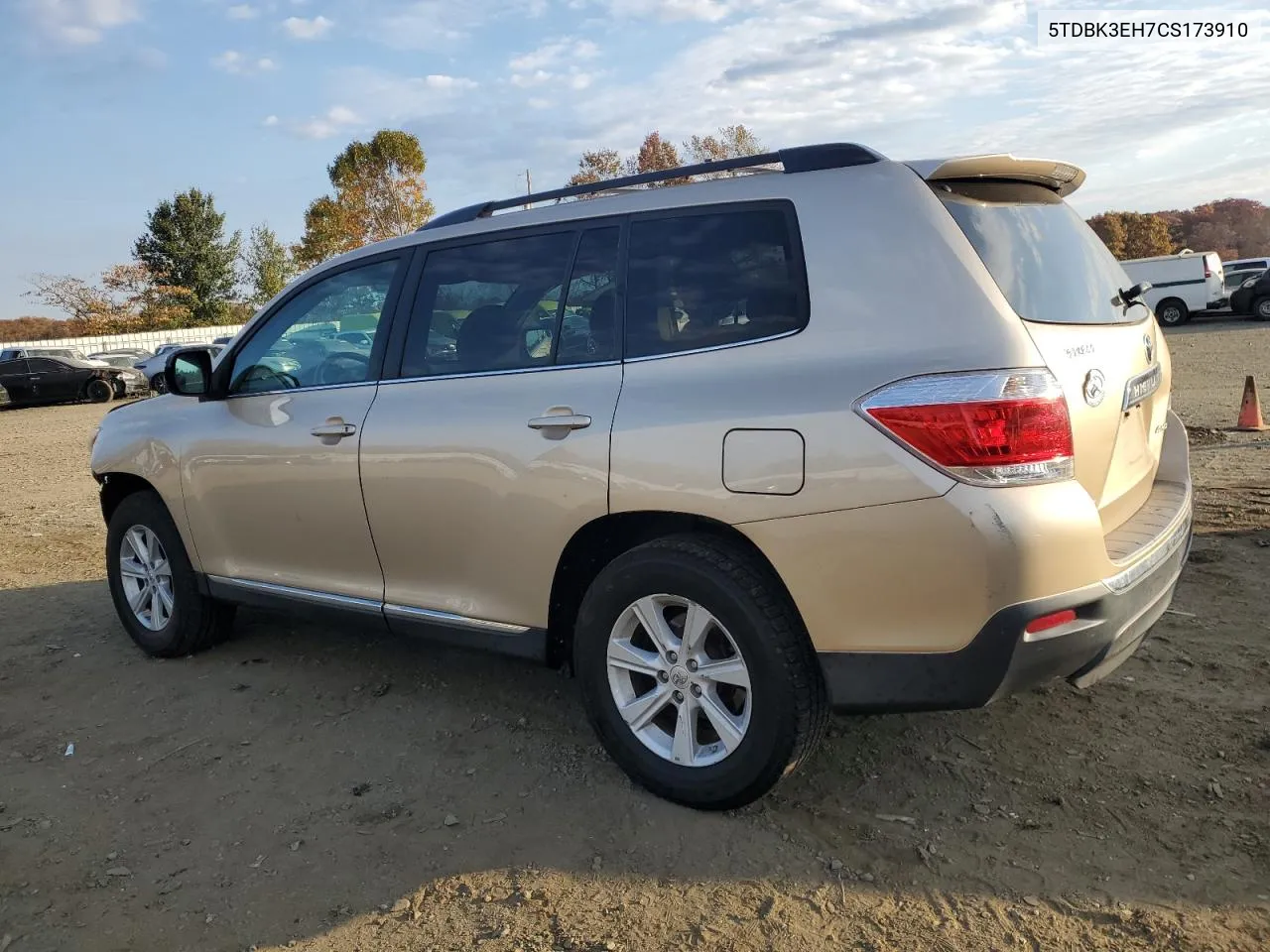 2012 Toyota Highlander Base VIN: 5TDBK3EH7CS173910 Lot: 77278804