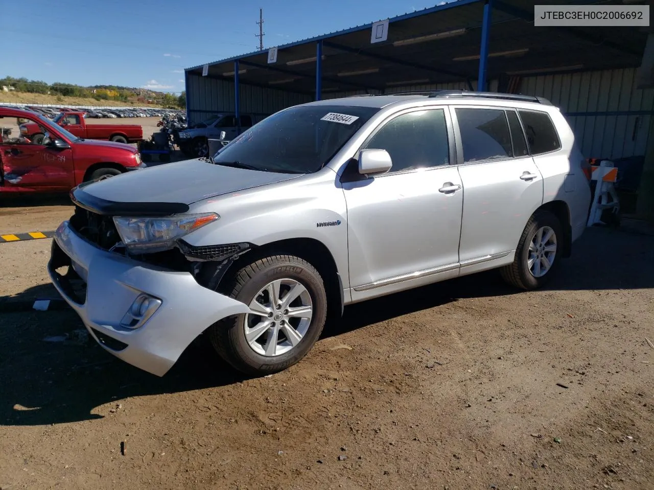 2012 Toyota Highlander Hybrid VIN: JTEBC3EH0C2006692 Lot: 77384644