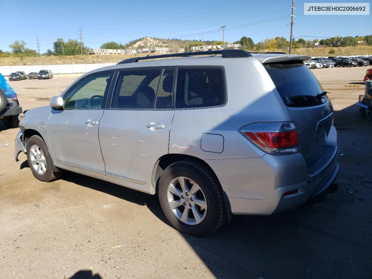 JTEBC3EH0C2006692 2012 Toyota Highlander Hybrid