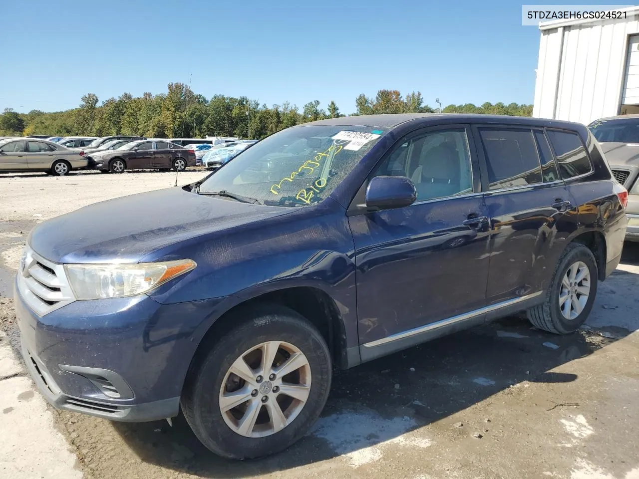 2012 Toyota Highlander Base VIN: 5TDZA3EH6CS024521 Lot: 77420584