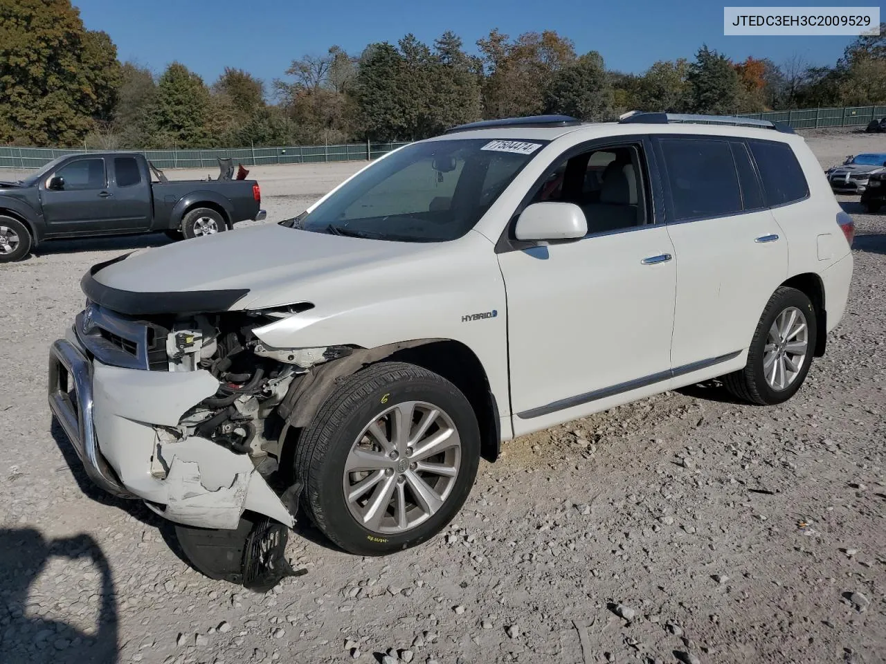 2012 Toyota Highlander Hybrid Limited VIN: JTEDC3EH3C2009529 Lot: 77504474