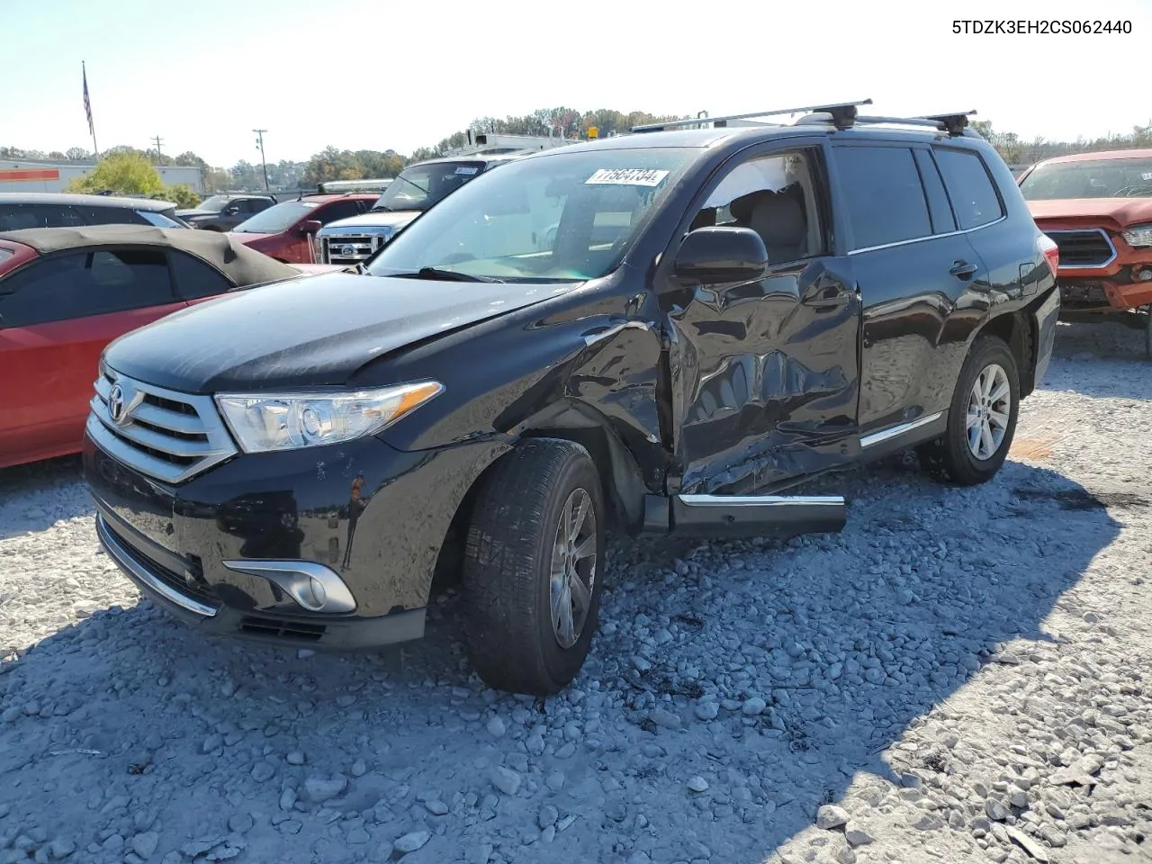 2012 Toyota Highlander Base VIN: 5TDZK3EH2CS062440 Lot: 77564734