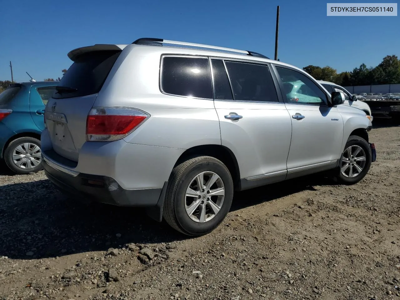 2012 Toyota Highlander Limited VIN: 5TDYK3EH7CS051140 Lot: 77660904