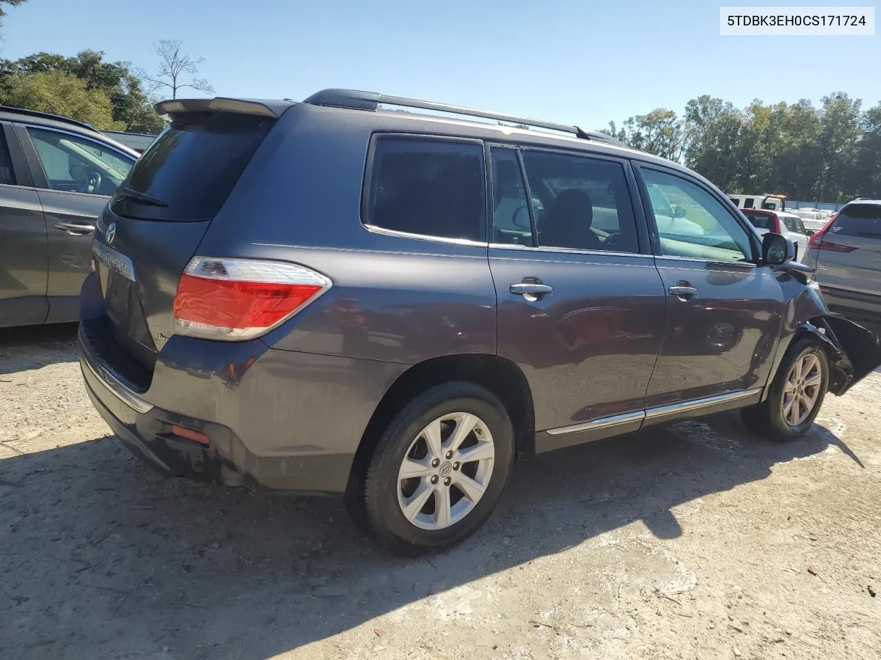 2012 Toyota Highlander Base VIN: 5TDBK3EH0CS171724 Lot: 77857894