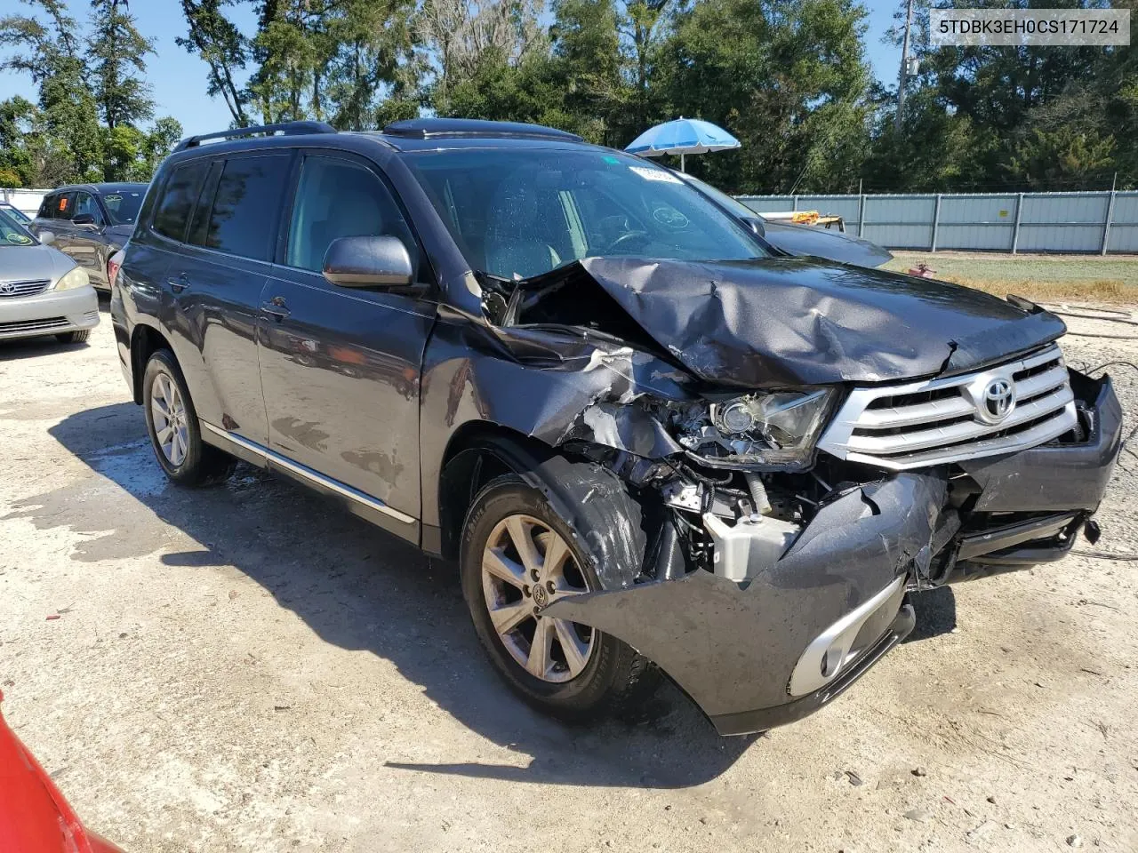 2012 Toyota Highlander Base VIN: 5TDBK3EH0CS171724 Lot: 77857894