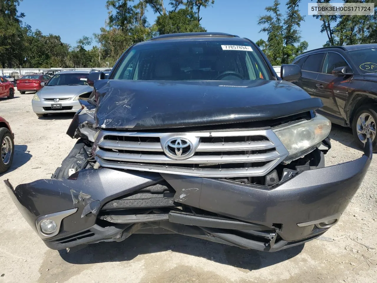 2012 Toyota Highlander Base VIN: 5TDBK3EH0CS171724 Lot: 77857894