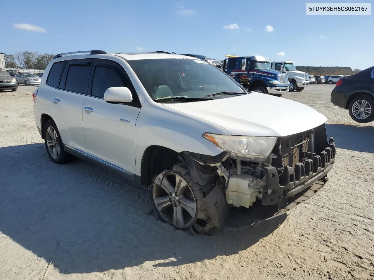 2012 Toyota Highlander Limited VIN: 5TDYK3EH5CS062167 Lot: 78165004