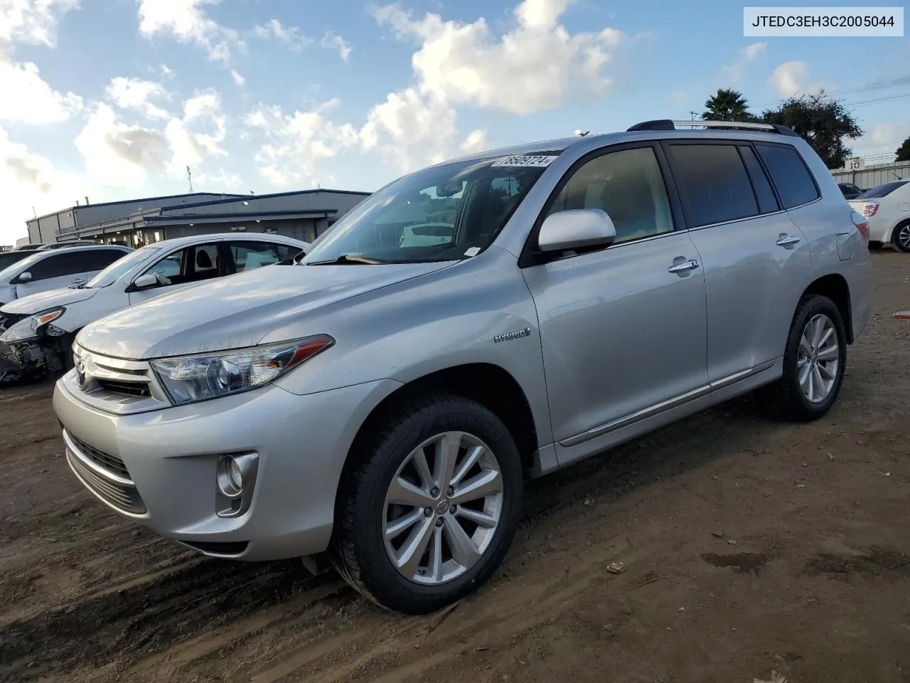 2012 Toyota Highlander Hybrid Limited VIN: JTEDC3EH3C2005044 Lot: 78509724