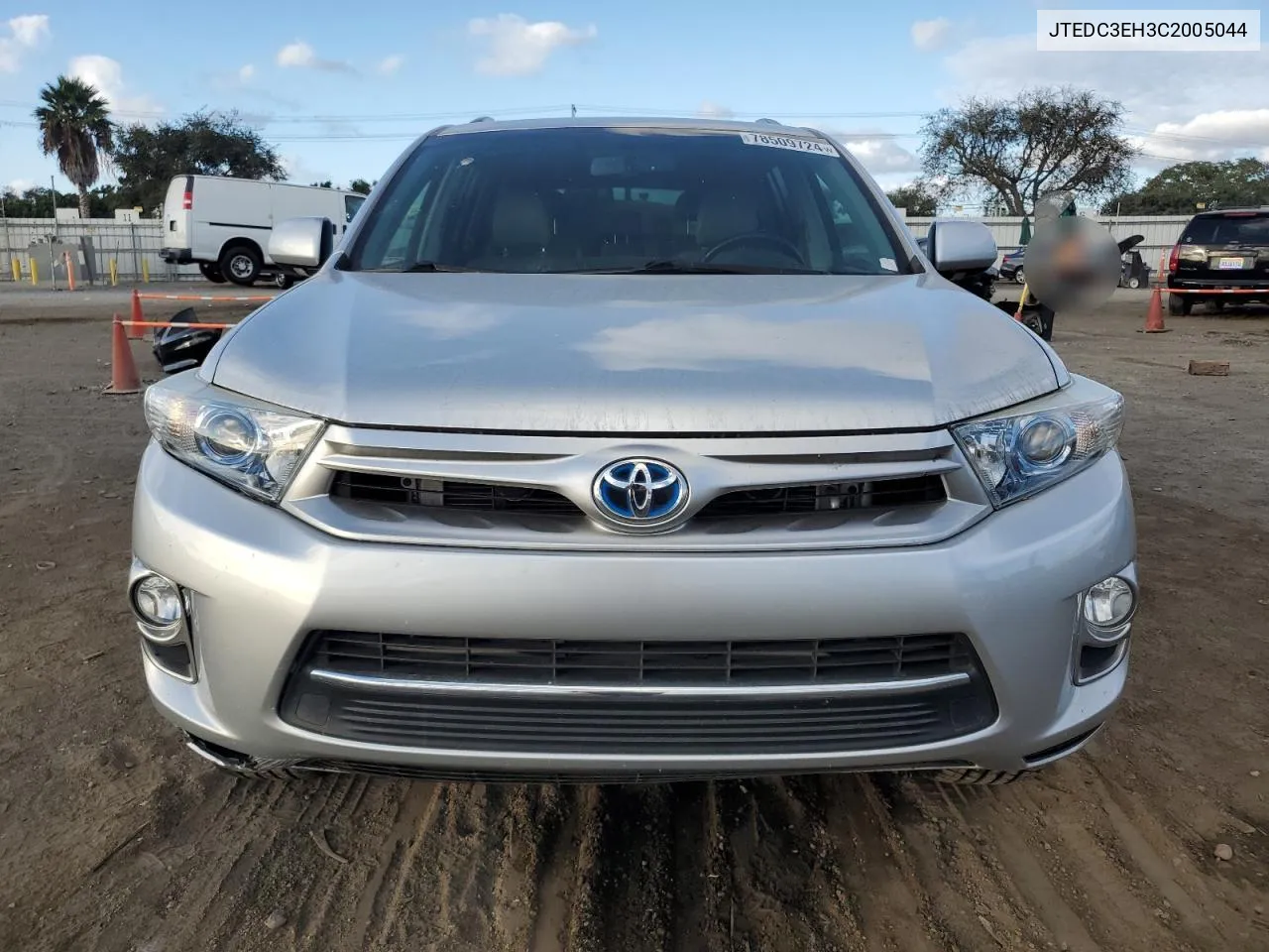 2012 Toyota Highlander Hybrid Limited VIN: JTEDC3EH3C2005044 Lot: 78509724