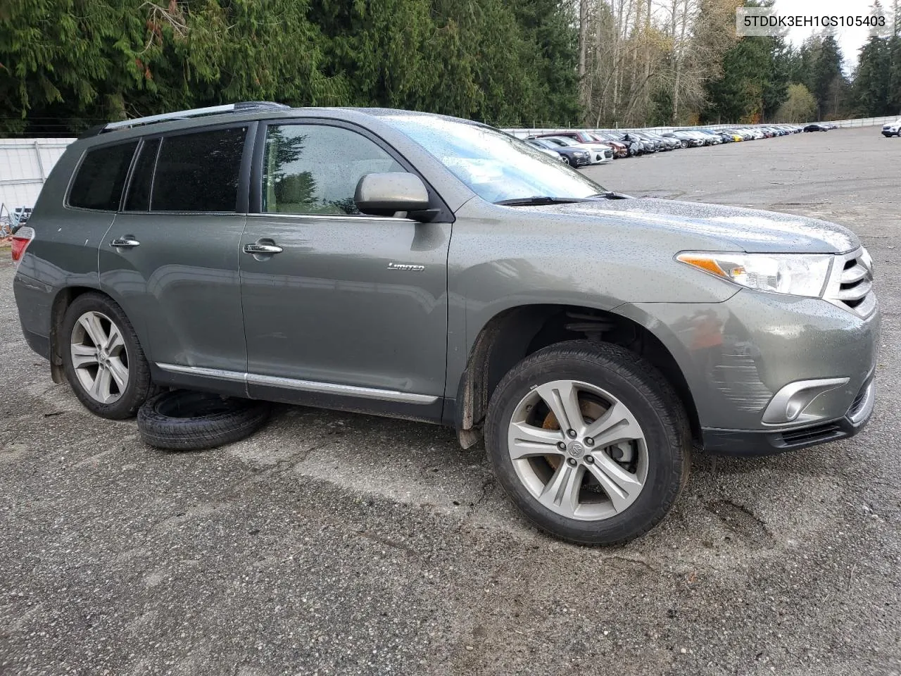 5TDDK3EH1CS105403 2012 Toyota Highlander Limited