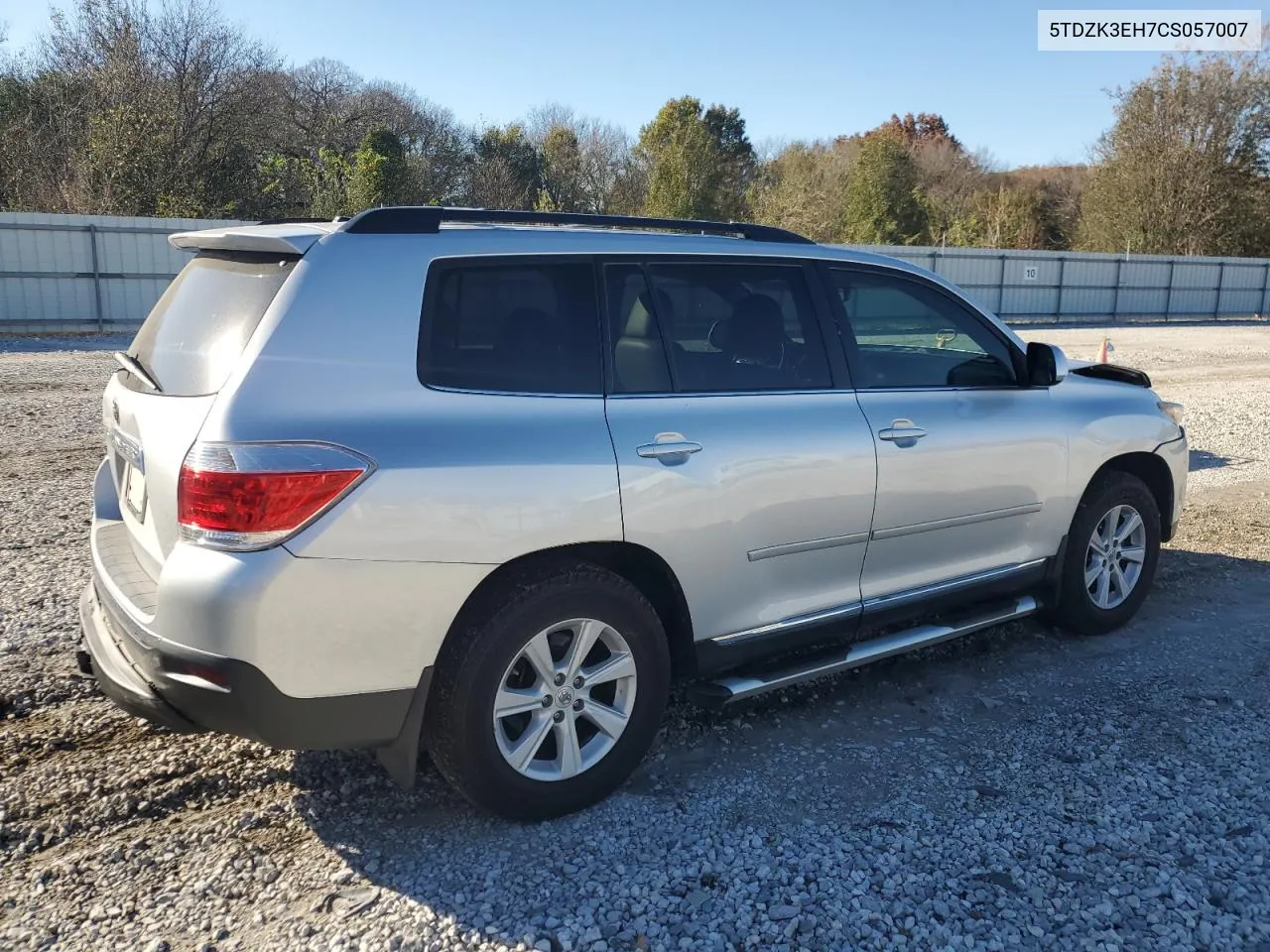 5TDZK3EH7CS057007 2012 Toyota Highlander Base