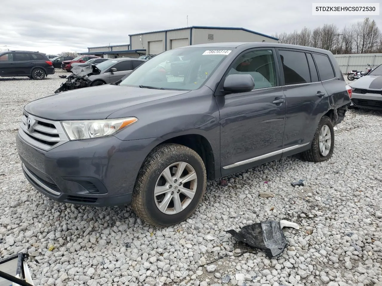 2012 Toyota Highlander Base VIN: 5TDZK3EH9CS072530 Lot: 78620314