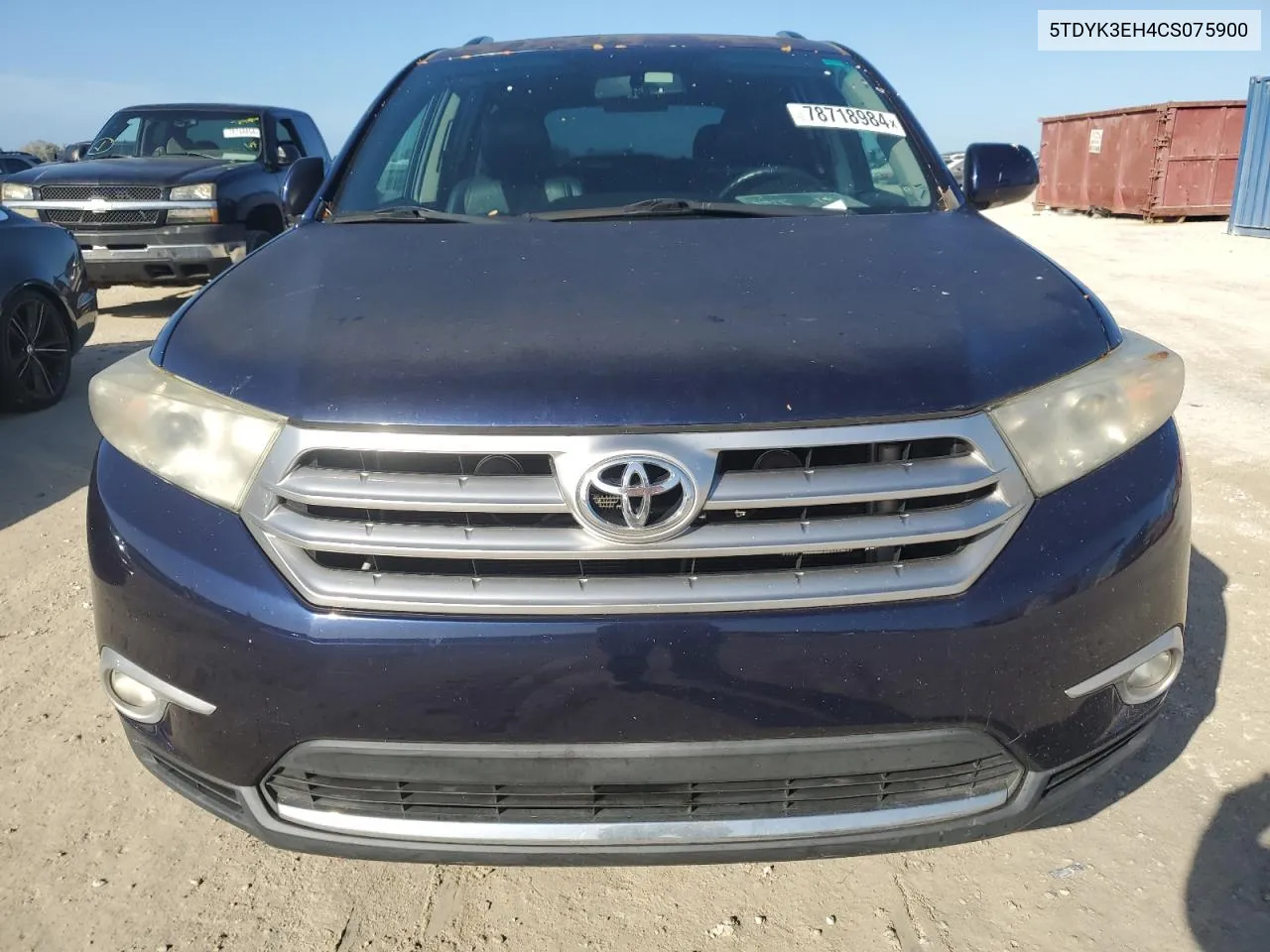 2012 Toyota Highlander Limited VIN: 5TDYK3EH4CS075900 Lot: 78718984