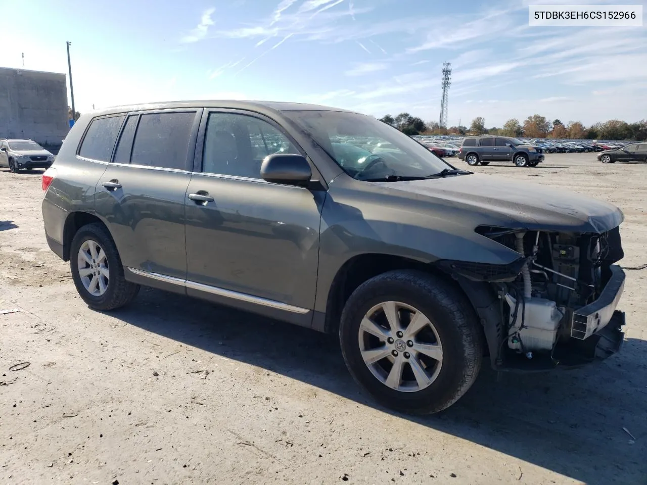 2012 Toyota Highlander Base VIN: 5TDBK3EH6CS152966 Lot: 78811554