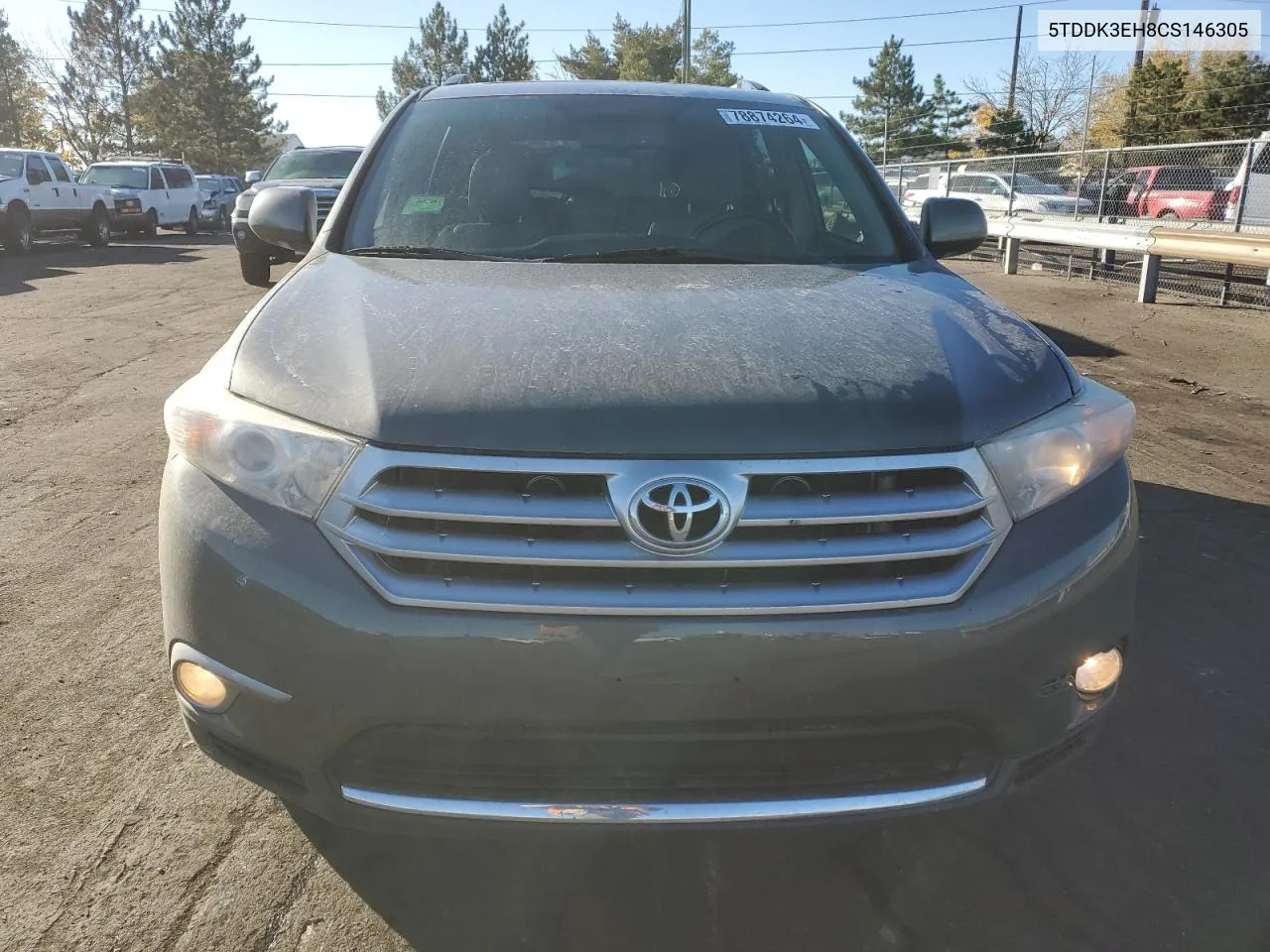 2012 Toyota Highlander Limited VIN: 5TDDK3EH8CS146305 Lot: 78874264