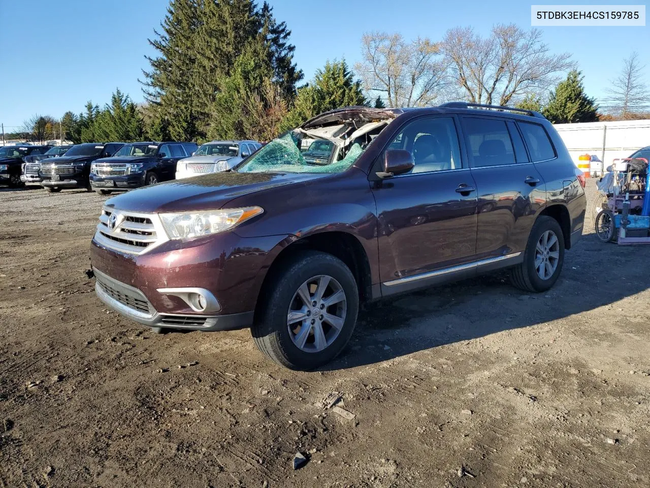 2012 Toyota Highlander Base VIN: 5TDBK3EH4CS159785 Lot: 78878004