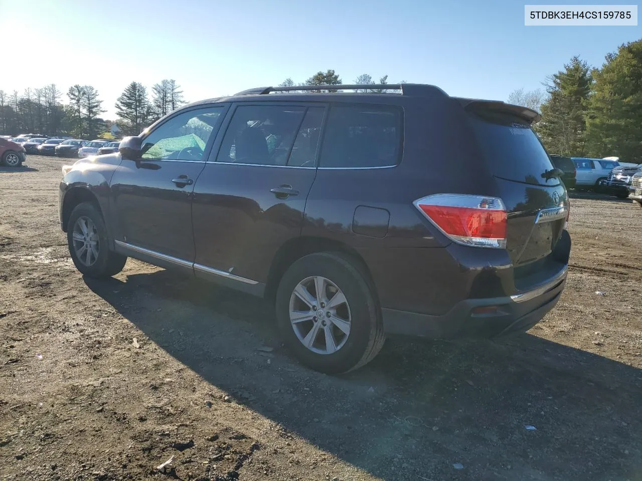 2012 Toyota Highlander Base VIN: 5TDBK3EH4CS159785 Lot: 78878004