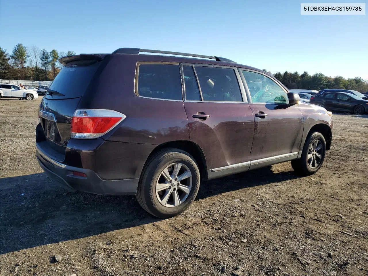 2012 Toyota Highlander Base VIN: 5TDBK3EH4CS159785 Lot: 78878004