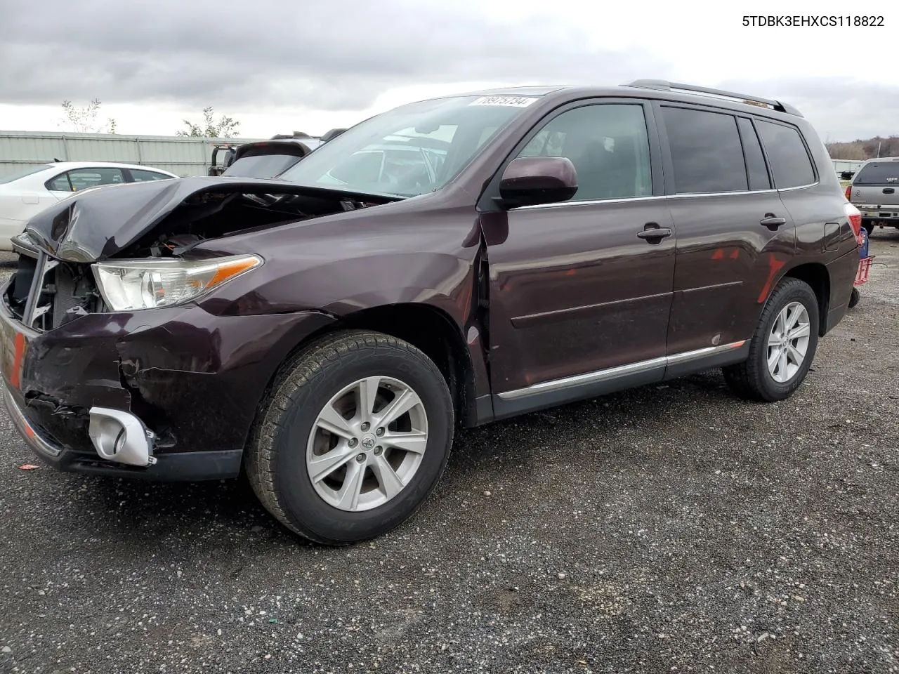 2012 Toyota Highlander Base VIN: 5TDBK3EHXCS118822 Lot: 78975734