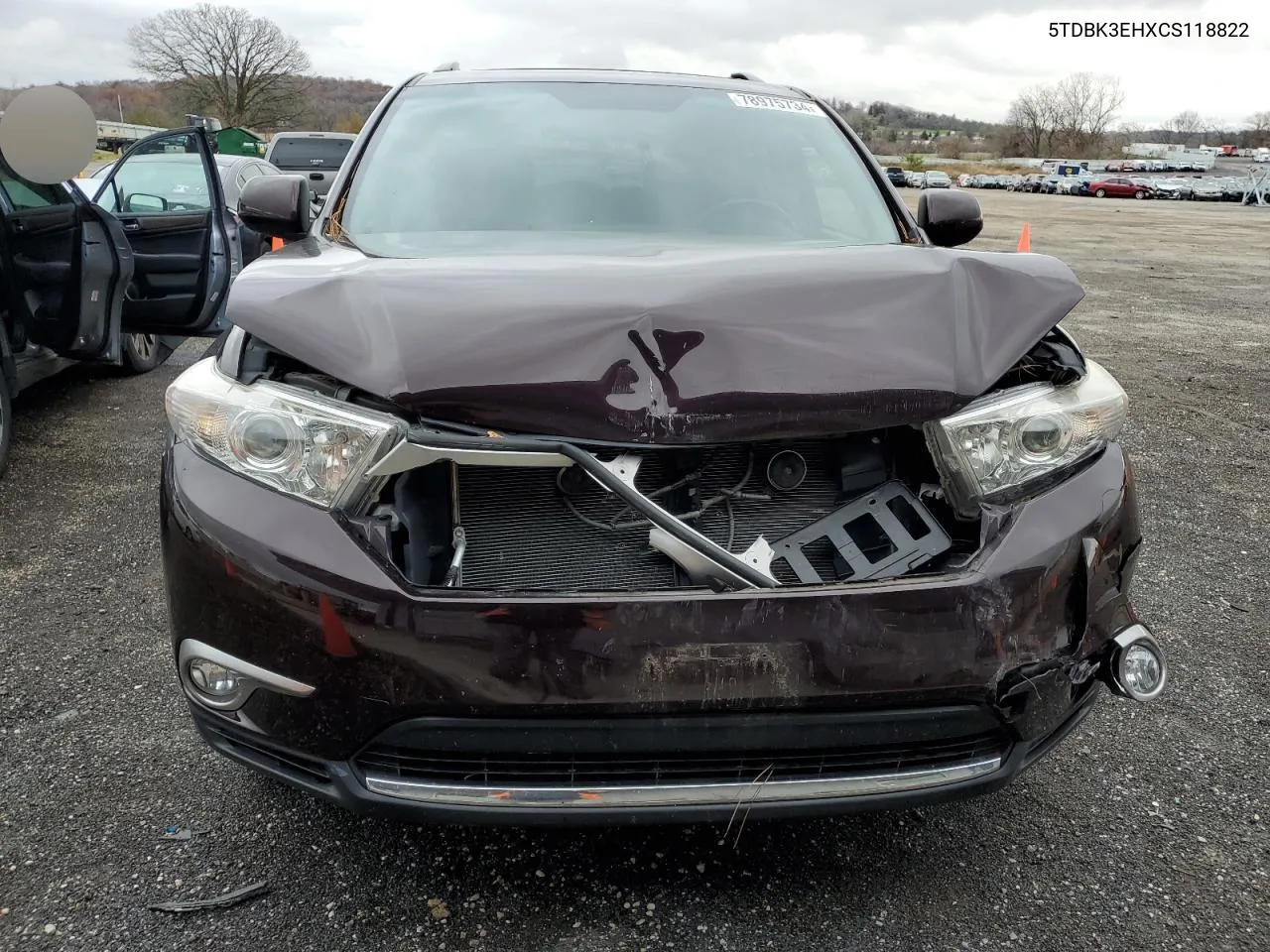 2012 Toyota Highlander Base VIN: 5TDBK3EHXCS118822 Lot: 78975734