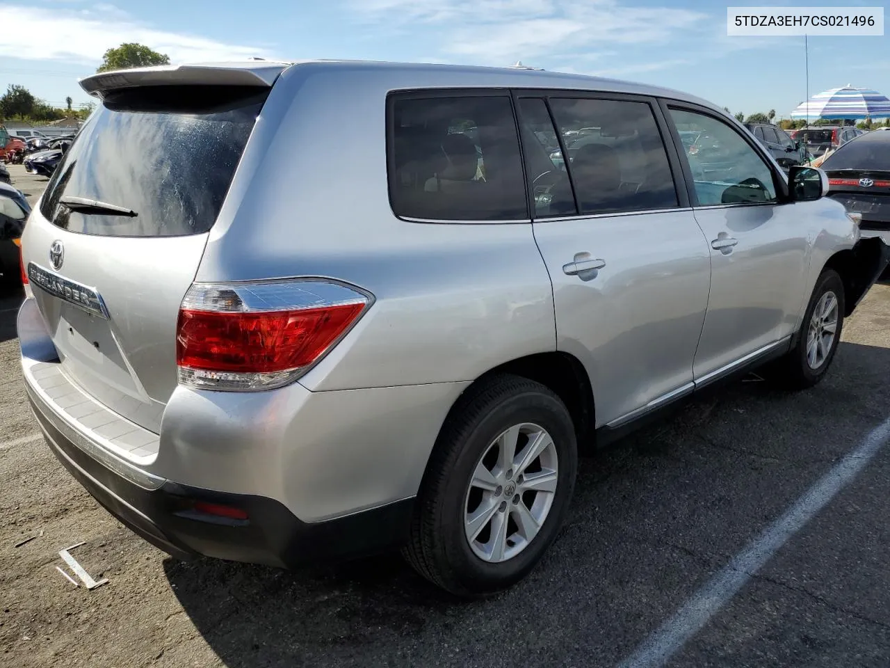 2012 Toyota Highlander Base VIN: 5TDZA3EH7CS021496 Lot: 79110004