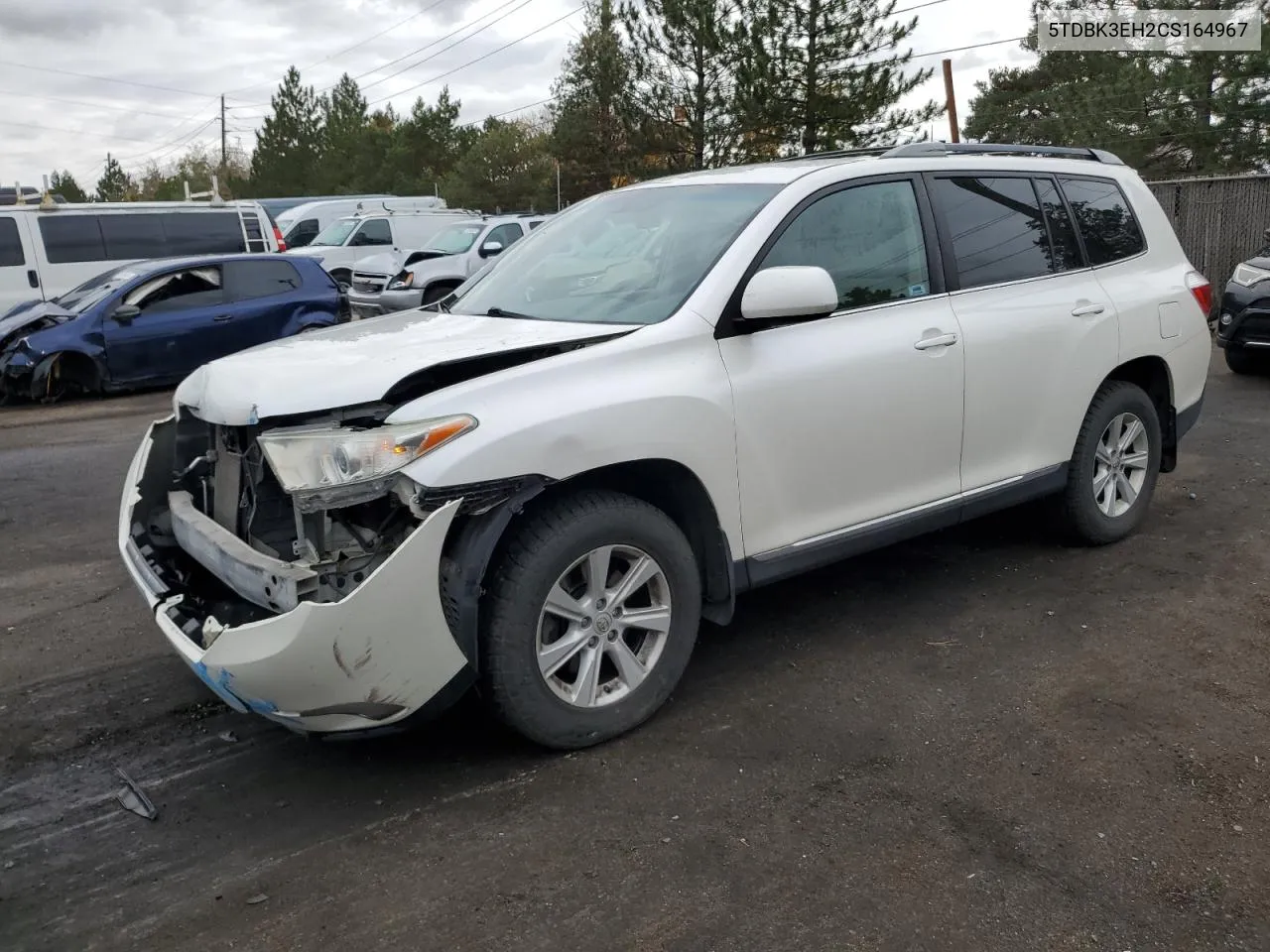 2012 Toyota Highlander Base VIN: 5TDBK3EH2CS164967 Lot: 79254054