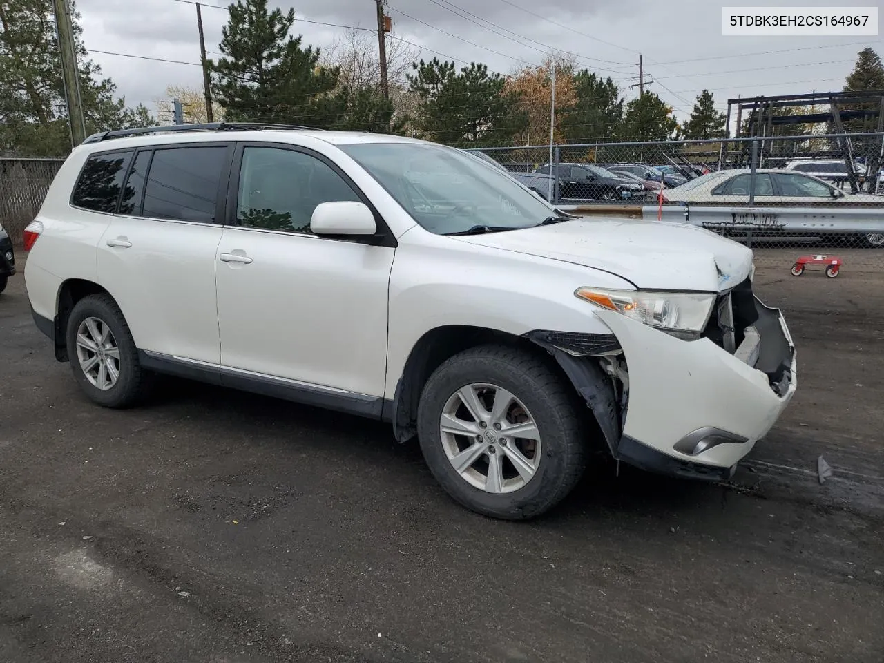 2012 Toyota Highlander Base VIN: 5TDBK3EH2CS164967 Lot: 79254054