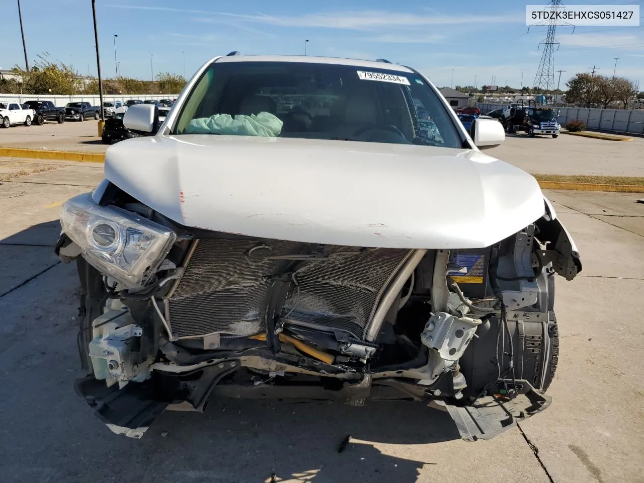 2012 Toyota Highlander Base VIN: 5TDZK3EHXCS051427 Lot: 79552334