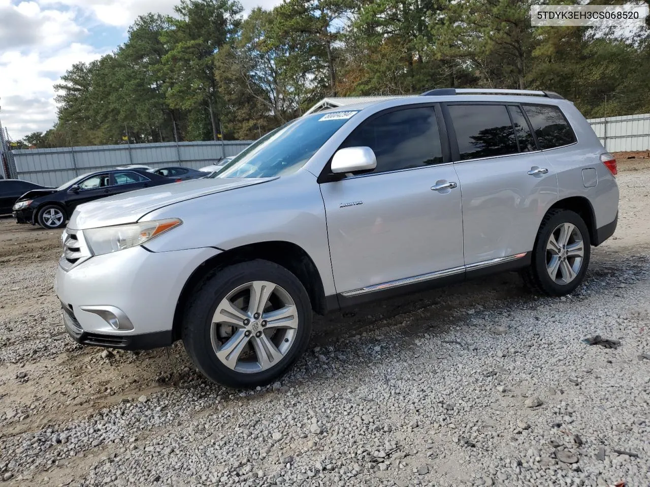 2012 Toyota Highlander Limited VIN: 5TDYK3EH3CS068520 Lot: 80004294