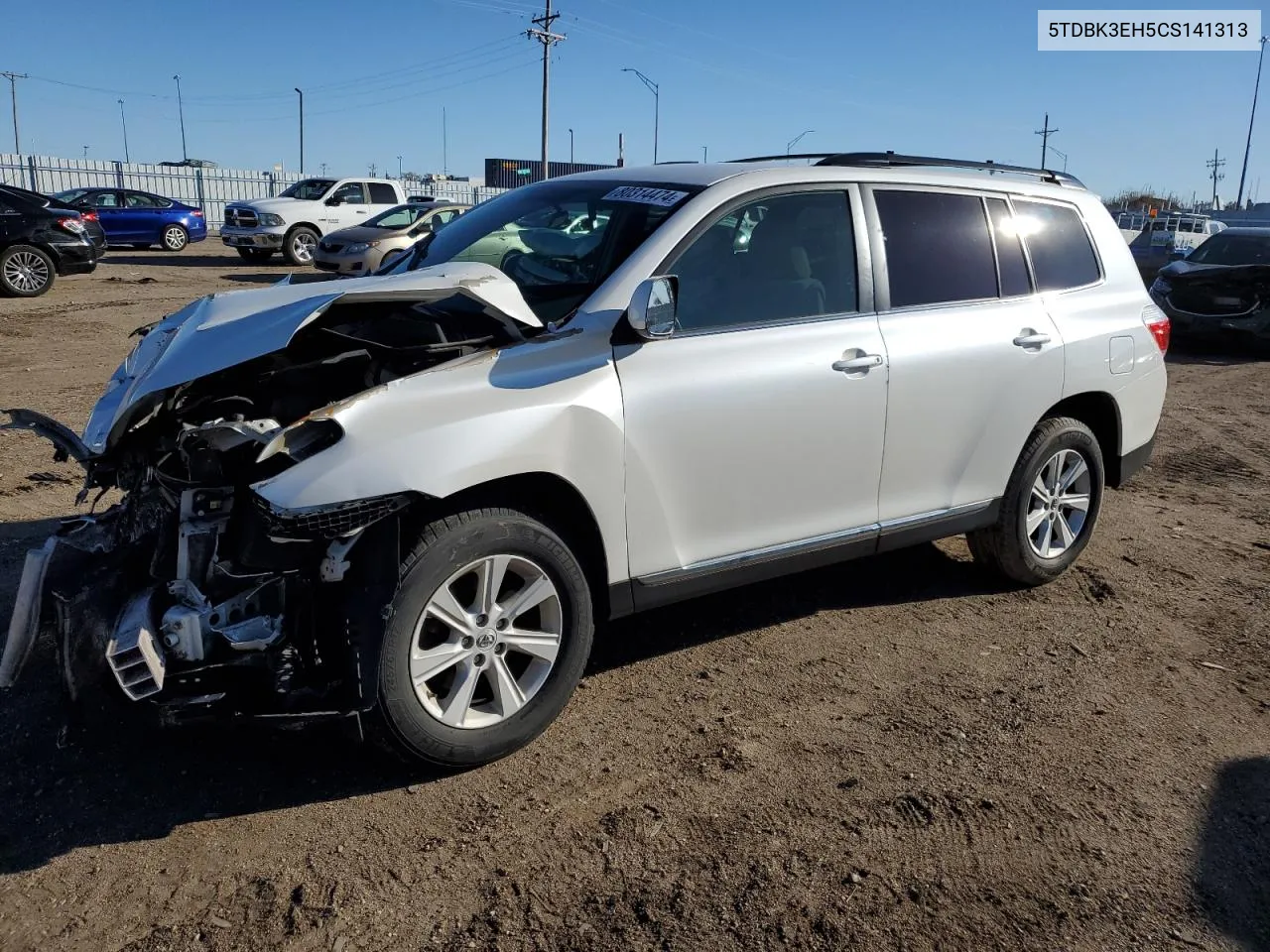 2012 Toyota Highlander Base VIN: 5TDBK3EH5CS141313 Lot: 80314474