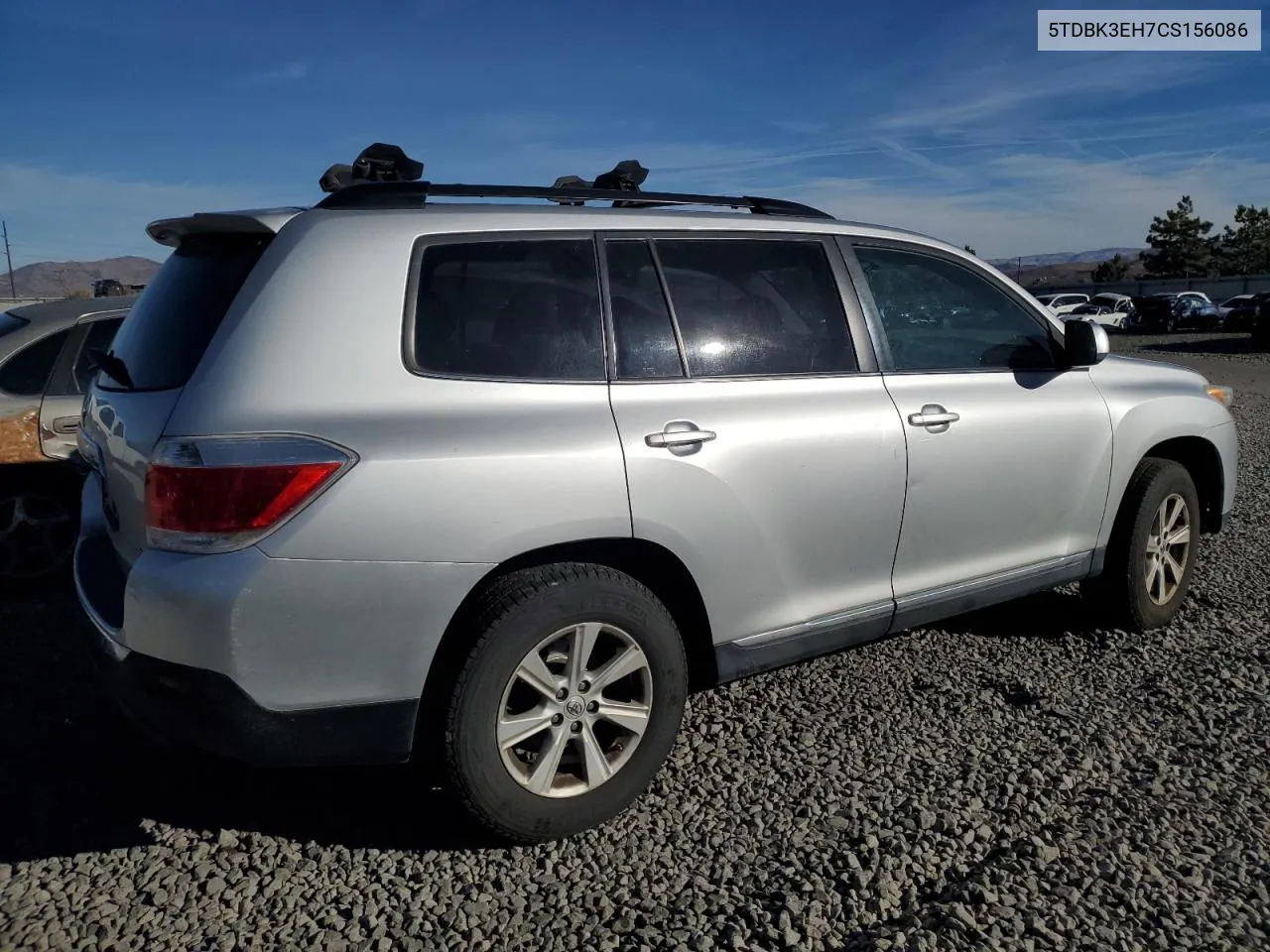 2012 Toyota Highlander Base VIN: 5TDBK3EH7CS156086 Lot: 80551944