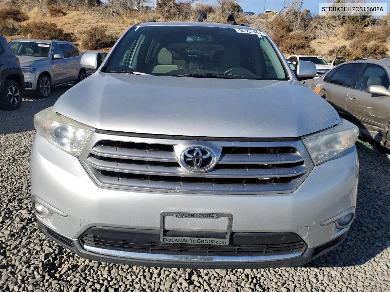 2012 Toyota Highlander Base VIN: 5TDBK3EH7CS156086 Lot: 80551944