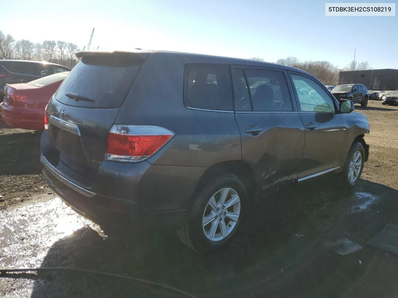 2012 Toyota Highlander Base VIN: 5TDBK3EH2CS108219 Lot: 81331974