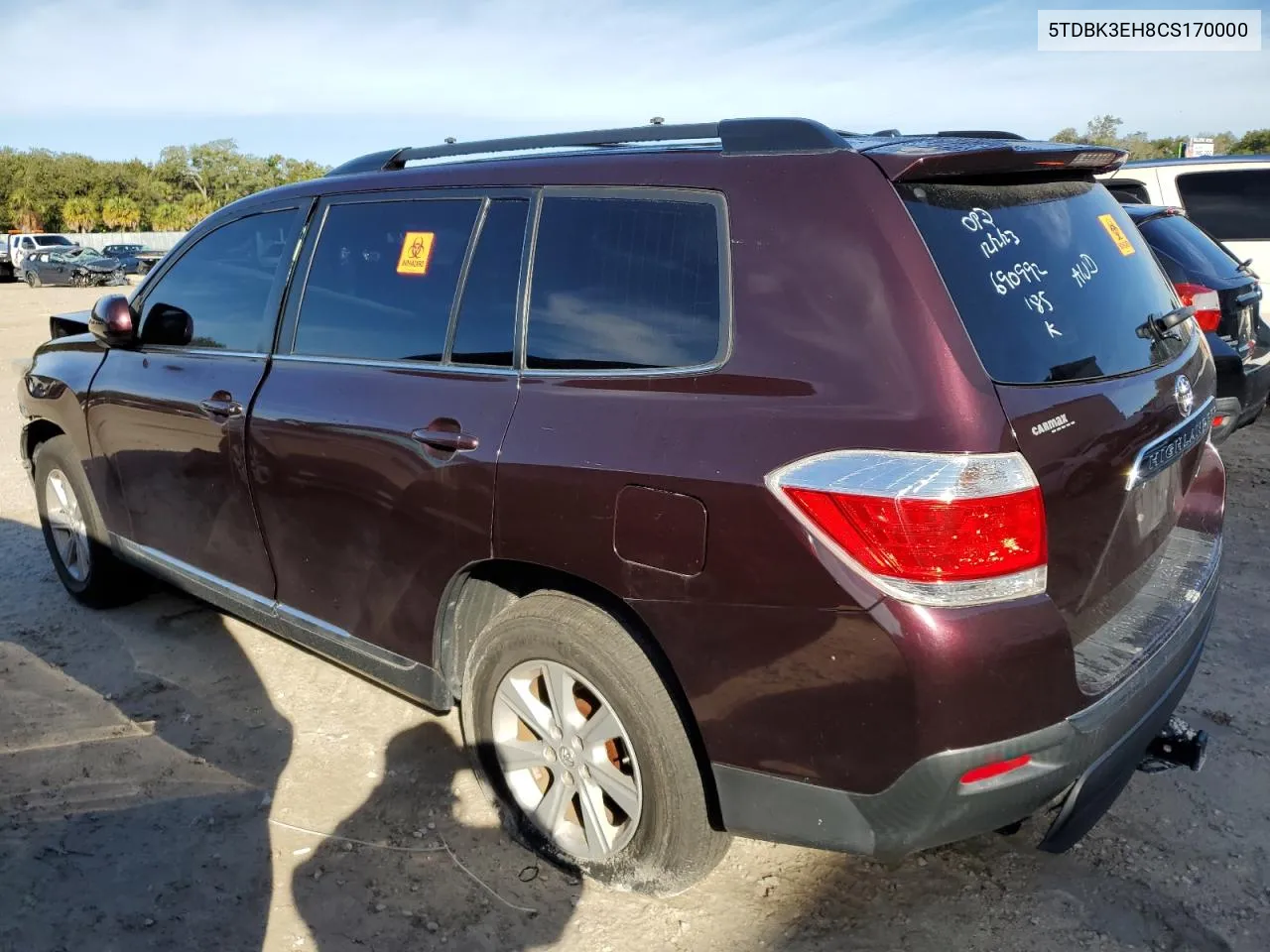 5TDBK3EH8CS170000 2012 Toyota Highlander Base