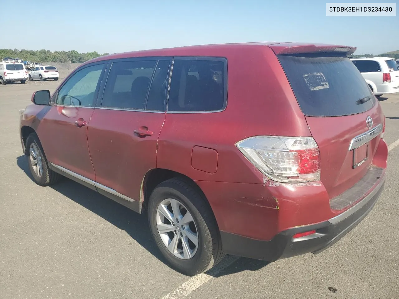 2013 Toyota Highlander Base VIN: 5TDBK3EH1DS234430 Lot: 57047594