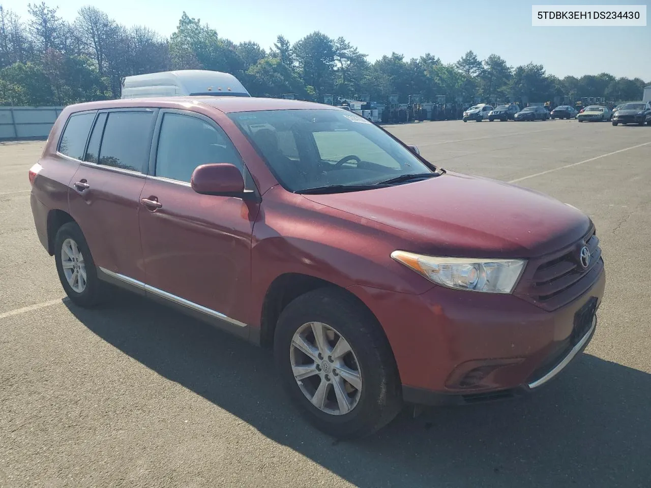 2013 Toyota Highlander Base VIN: 5TDBK3EH1DS234430 Lot: 57047594