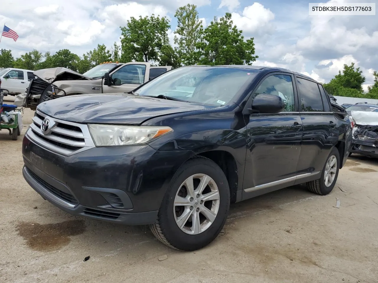 2013 Toyota Highlander Base VIN: 5TDBK3EH5DS177603 Lot: 57650674