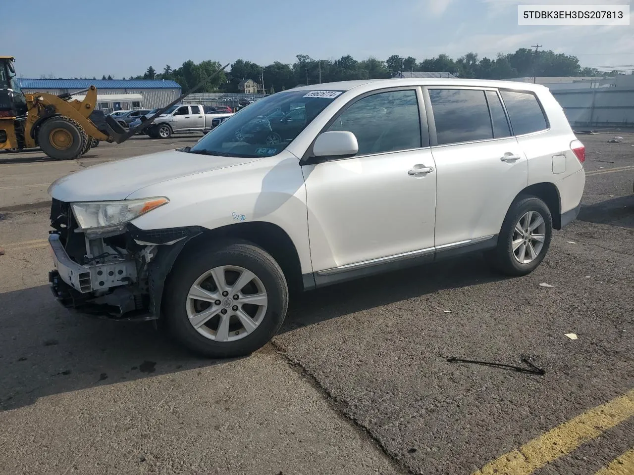 2013 Toyota Highlander Base VIN: 5TDBK3EH3DS207813 Lot: 59626774