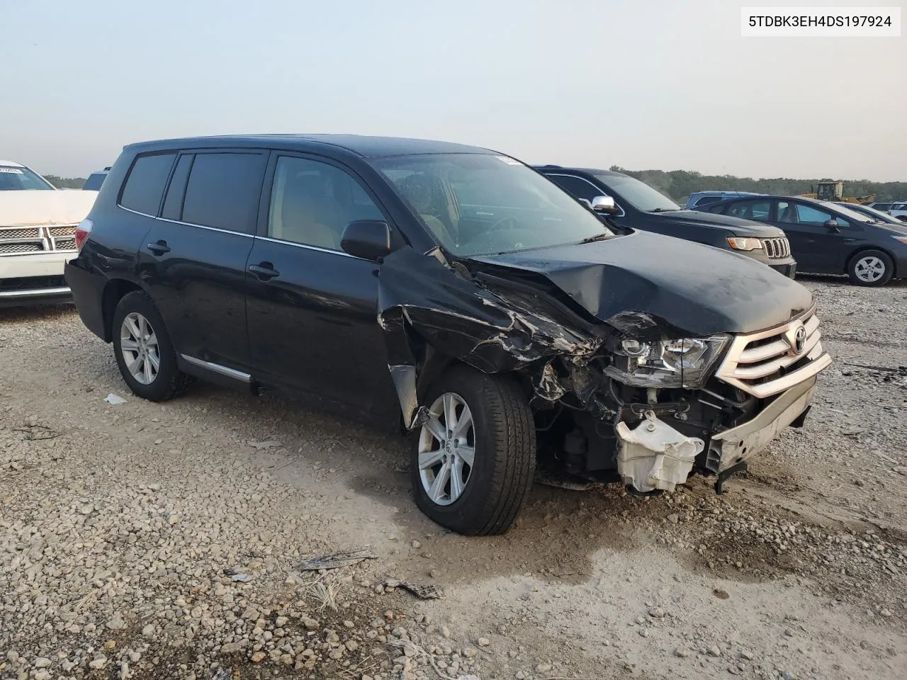 2013 Toyota Highlander Base VIN: 5TDBK3EH4DS197924 Lot: 62788234