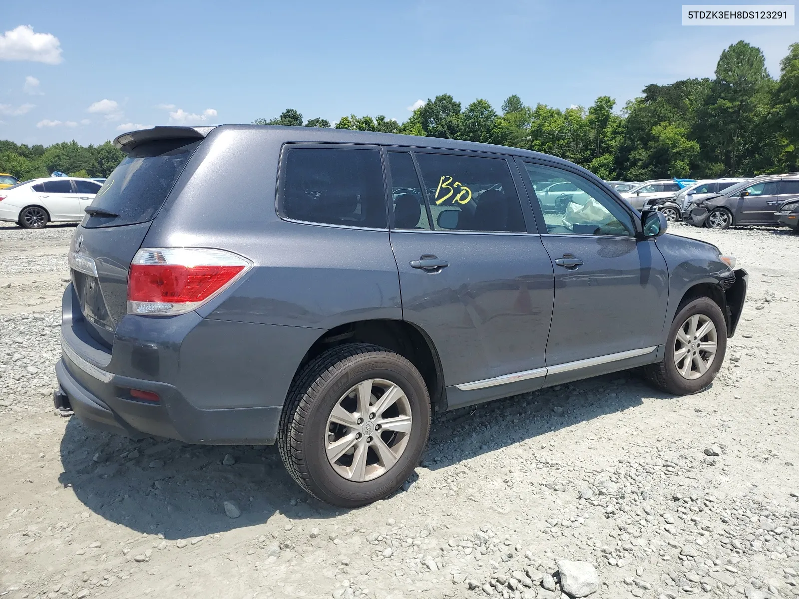 2013 Toyota Highlander Base VIN: 5TDZK3EH8DS123291 Lot: 63364364