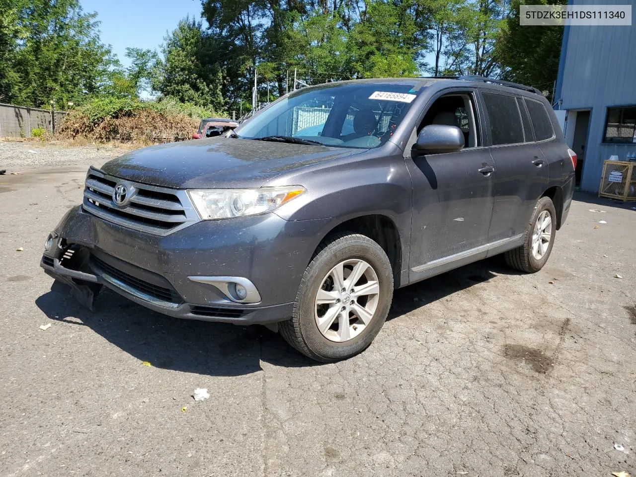 2013 Toyota Highlander Base VIN: 5TDZK3EH1DS111340 Lot: 64165894