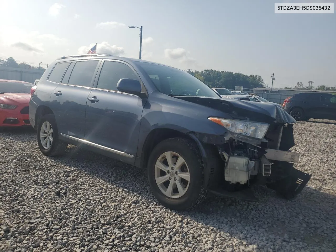 2013 Toyota Highlander Base VIN: 5TDZA3EH5DS035432 Lot: 65951264