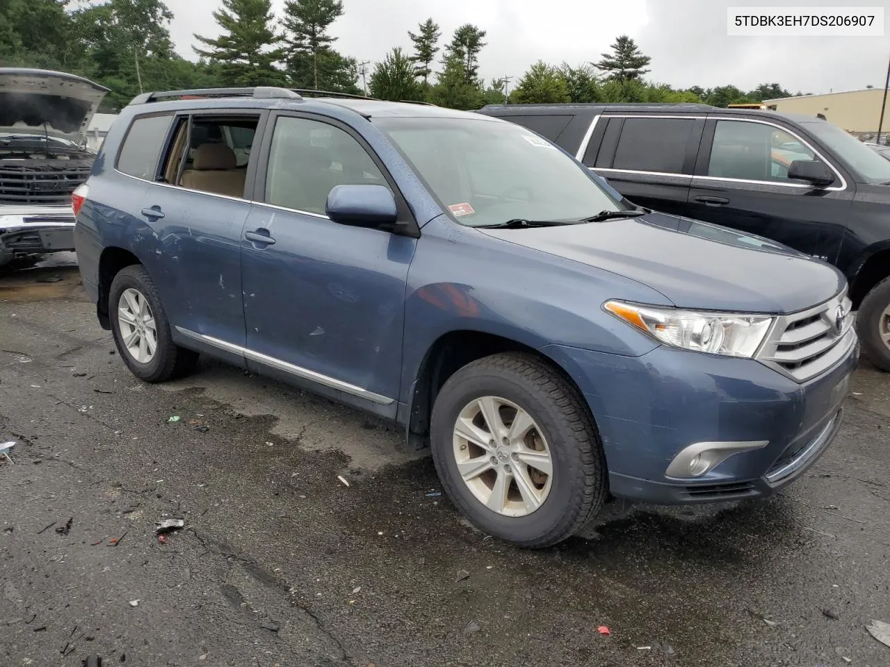 2013 Toyota Highlander Base VIN: 5TDBK3EH7DS206907 Lot: 66382384