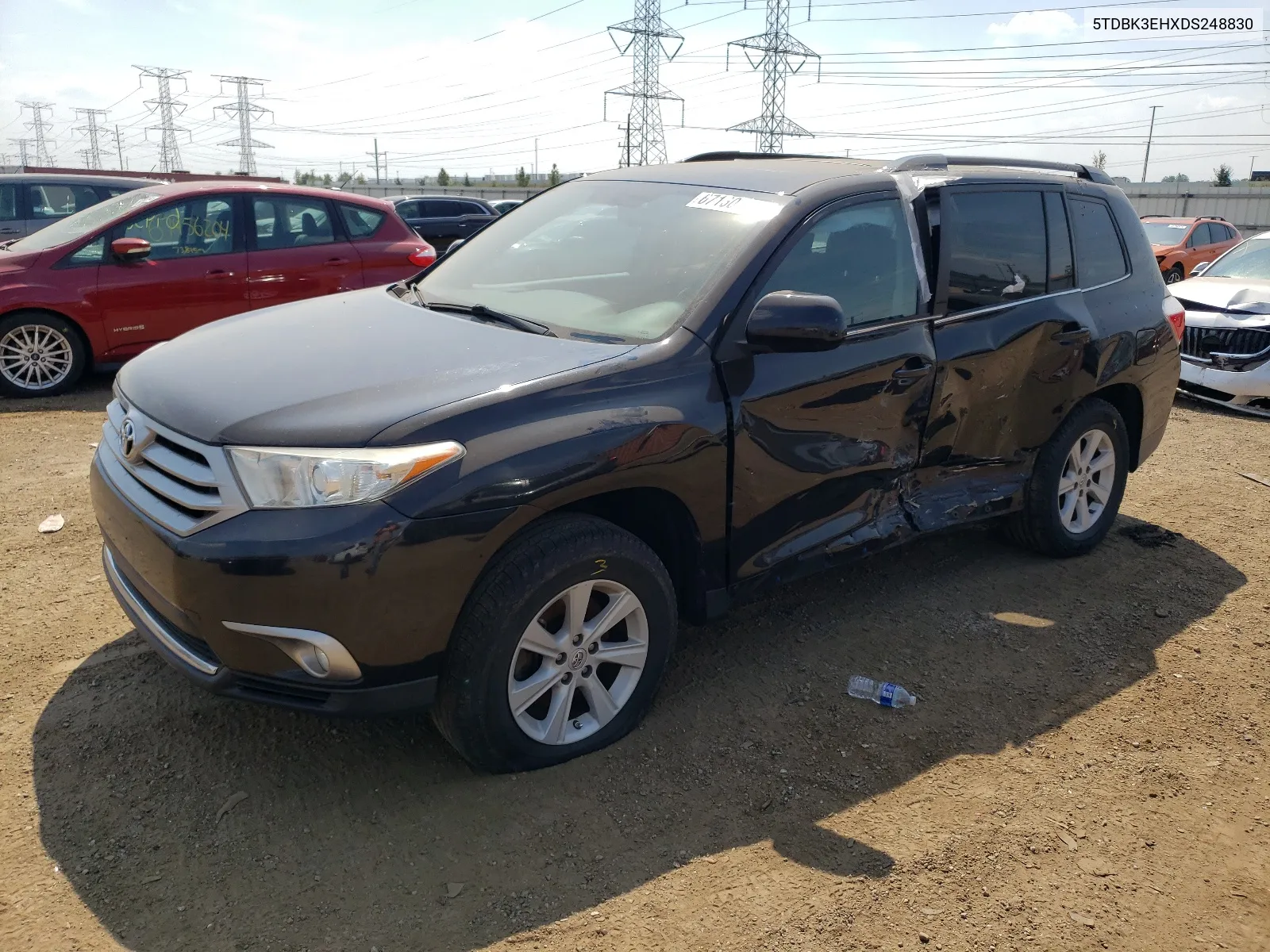 2013 Toyota Highlander Base VIN: 5TDBK3EHXDS248830 Lot: 67160754