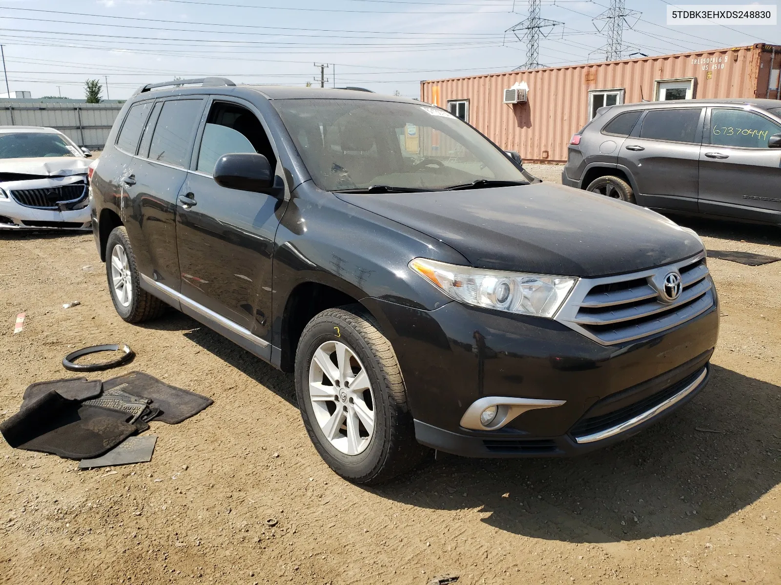 2013 Toyota Highlander Base VIN: 5TDBK3EHXDS248830 Lot: 67160754