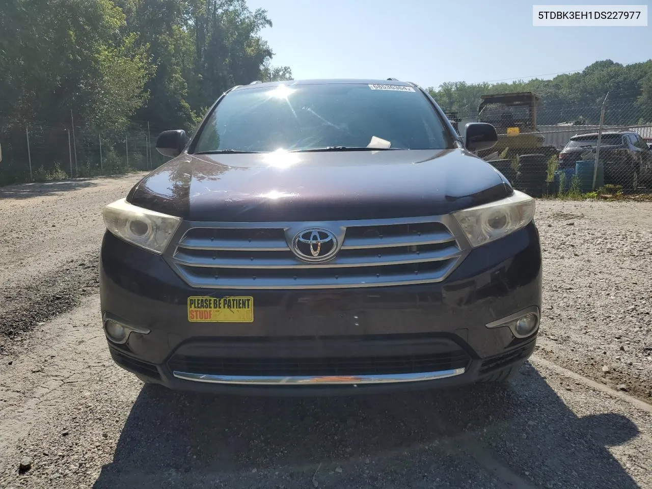 2013 Toyota Highlander Base VIN: 5TDBK3EH1DS227977 Lot: 68536364