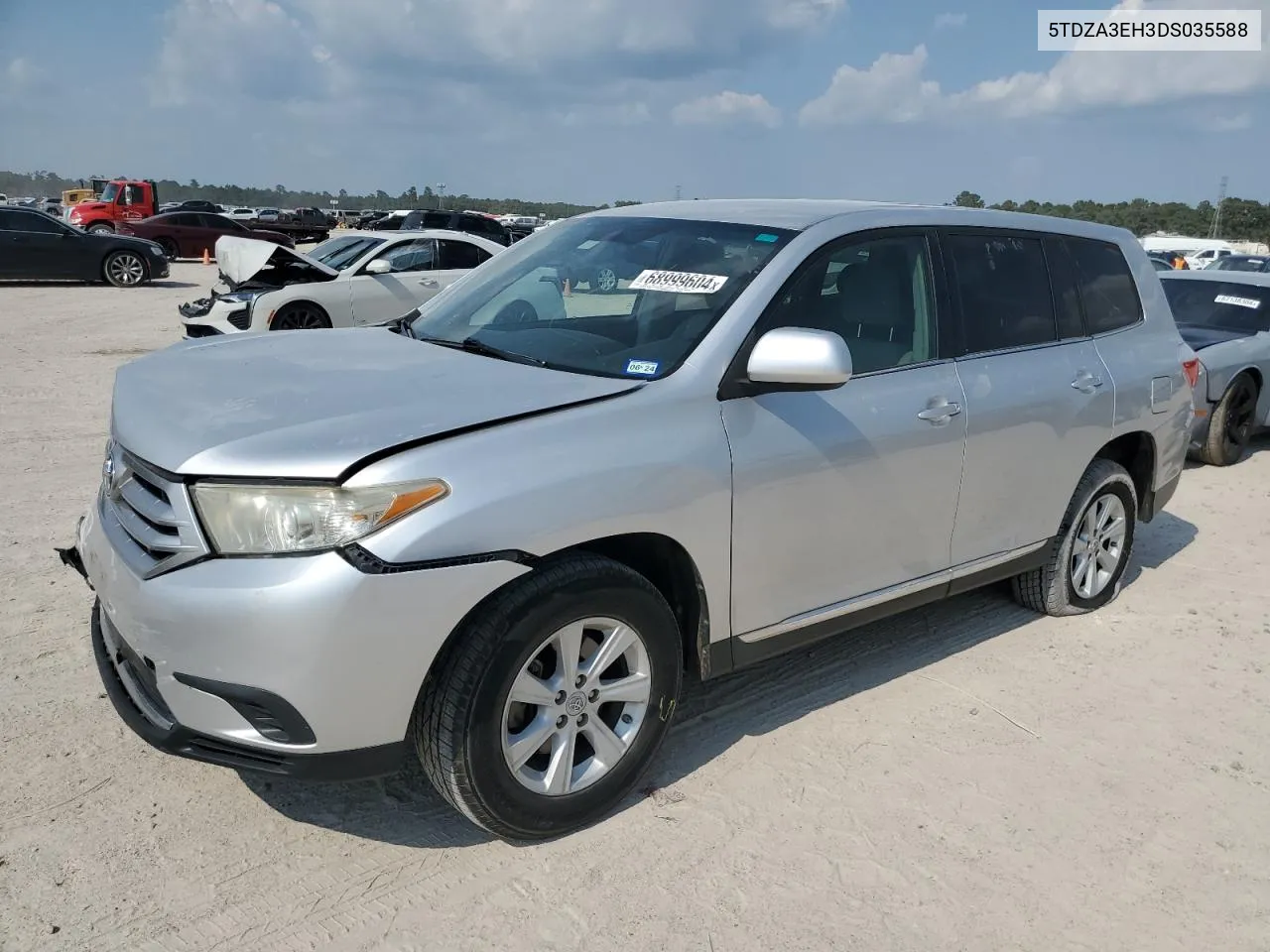 2013 Toyota Highlander Base VIN: 5TDZA3EH3DS035588 Lot: 68999604