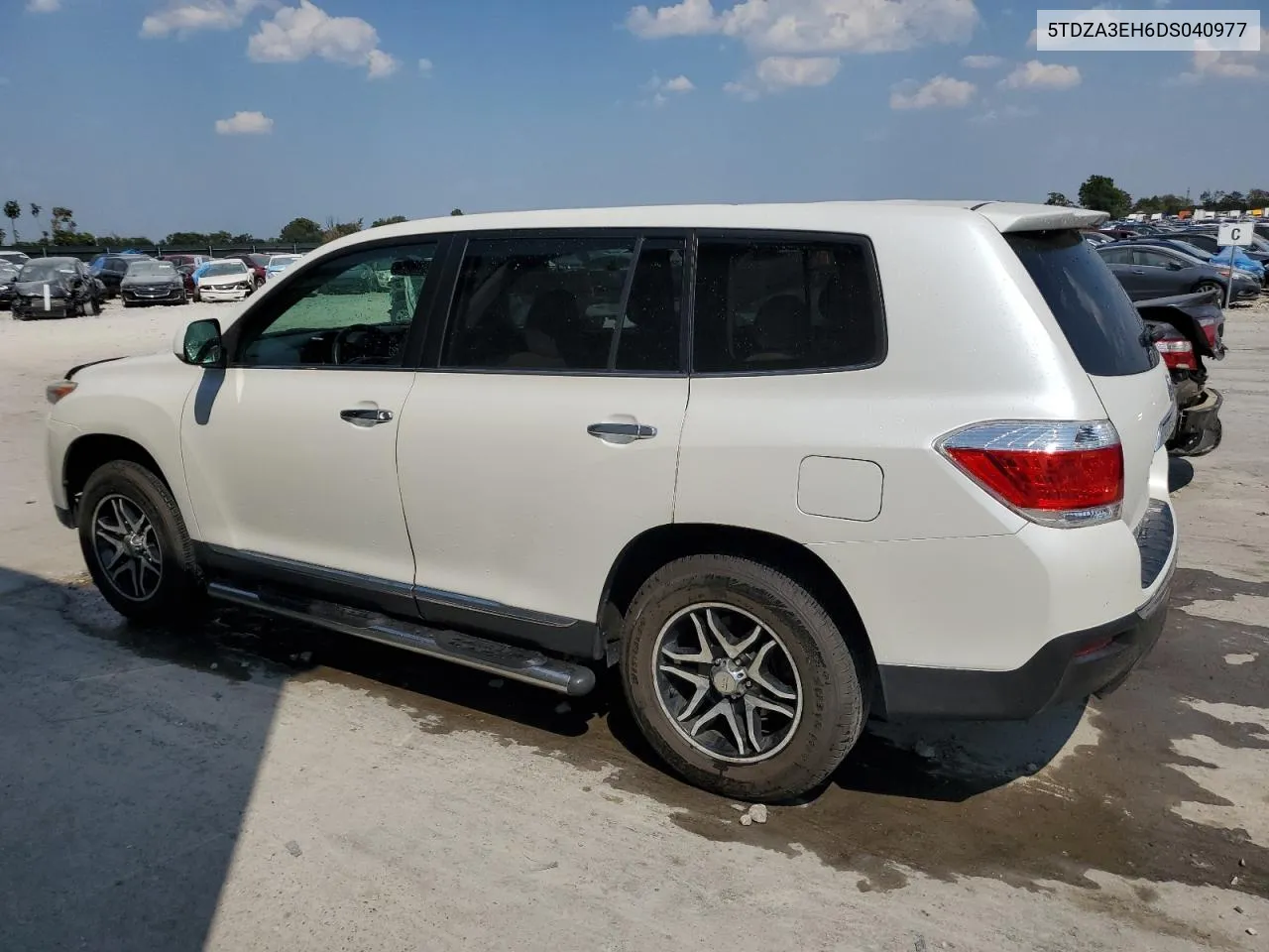 2013 Toyota Highlander Base VIN: 5TDZA3EH6DS040977 Lot: 69483754