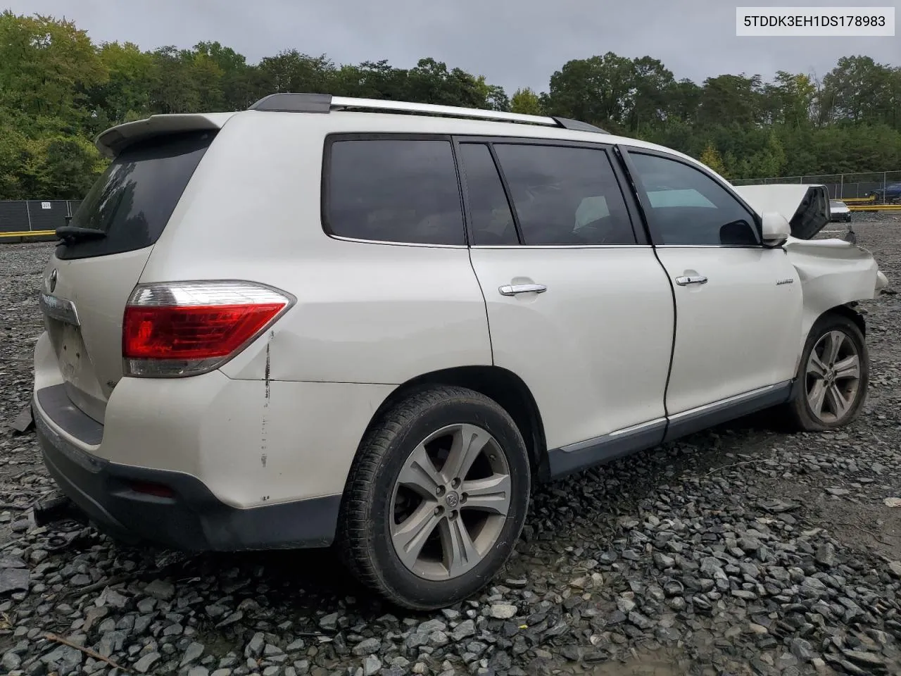 2013 Toyota Highlander Limited VIN: 5TDDK3EH1DS178983 Lot: 69725844